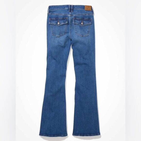 American Eagle Next Level Stretch Low Rise Flare Size 6 - Picture 3 of 13